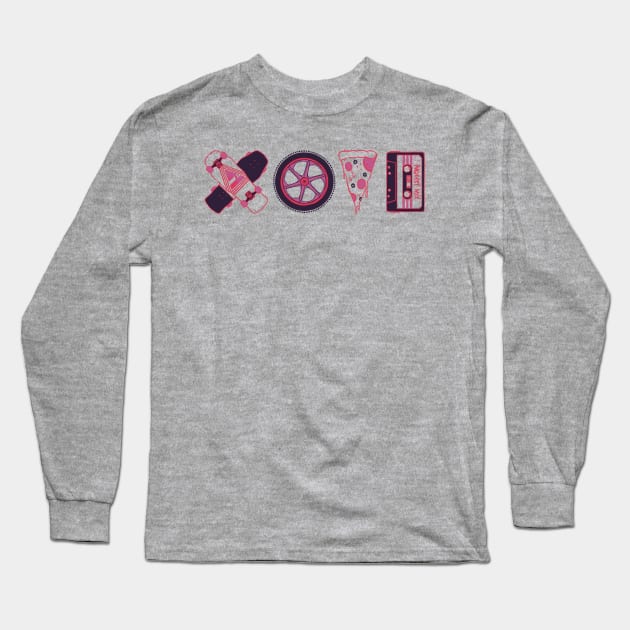 Eighties Elements Long Sleeve T-Shirt by The Raddest